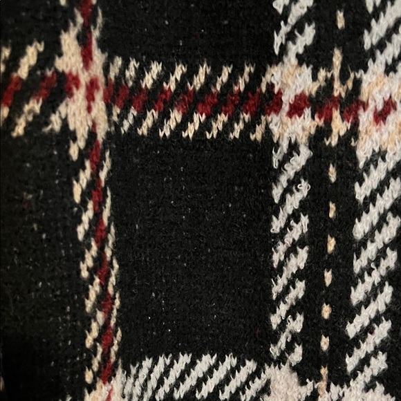 ONE WORLD Black and White Plaid Teddy Jacket - Picture 3 of 7